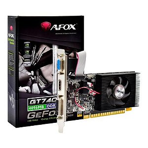 Placa de Vídeo Afox Nvidia GeForce GT 740 4GB DDR3 - Desempenho e Estilo em Alta Definição