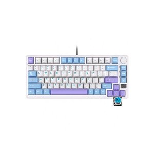 Teclado Mecânico RGB Royal RK-M75 com Switch Taro Milk Blue