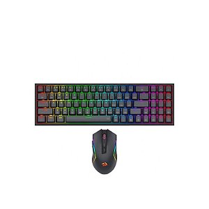 Mouse Mecânico Redragon S136 RGB Sem Fio - Preto