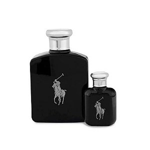 Kit Perfume Polo Preta Edt 125ml 15ml 2 Peças