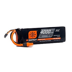 Bateria Smart Lipo 11.1V 4000mAh 3S 30C com Conector IC3 - Spektrum SPMX40003S30