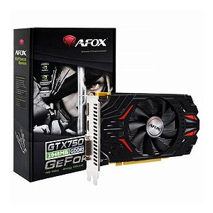 Placa de Vídeo Afox Nvidia GeForce GTX 750 2GB DDR5 - Performance Avançada para Jogos
