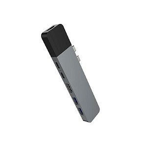Hub USB-C Targus GN28N-GRY-GL Hyperdrive Net 6 em 2 - Cinza