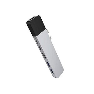 Hub Targus GN28N-Sil-GL Hyperdrive Net USB-C 6 em 2 - Prata