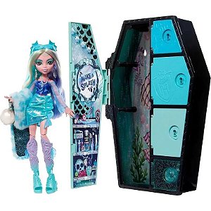 Monstrinha Lagoona Blue - Segredos Fearidescent de Skulltimates da Mattel - HNF77