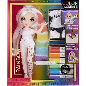 Boneca Colorir e Criar Rainbow High - 594123