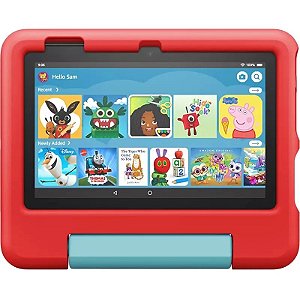 Tablet Amazon Fire 7 Kids 2+16GB WiFi (12ª Geração) com Capa Protetora Vermelha
