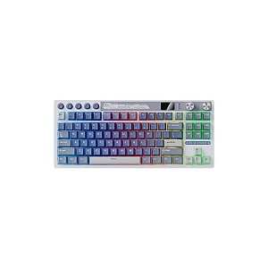 Teclado Mecânico Royal RKM87 RGB - Switch Cream, Cabo Ocean Blue