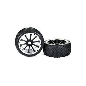 Roda Traseira Completa para Modelismo HT 1/5 - Conjunto de 2 Peças