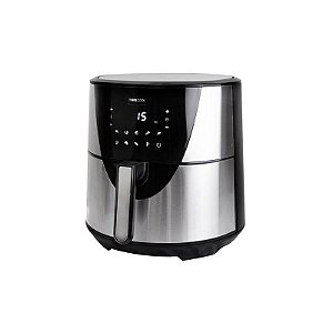 Fritadeira Elétrica Digital Tigrecook FS075A - 1700W, 8L, Preta e Prata, 220V