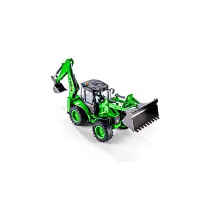 Retroescavadeira Huina 1/14 Controle Remoto 9CH na Cor Verde - Modelo 1579