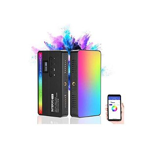 Luz LED RGB T15 Sutefoto 15W com Bateria Interna para Iluminação Profissional