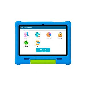 Tablet Infantil G-Tide Klap T1 - 32GB, 2GB RAM, Capa Azul, 10 - Ideal para Crianças