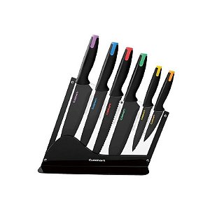 Conjunto De Facas Cerâmicas Cuisinart 7 Peças Com Bloco Acrílico