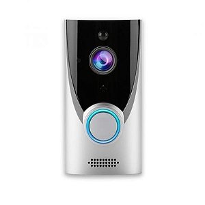 Interfone Eletrônico Hommie HSC 11BW com Câmera Wi-Fi - Prata e Preto