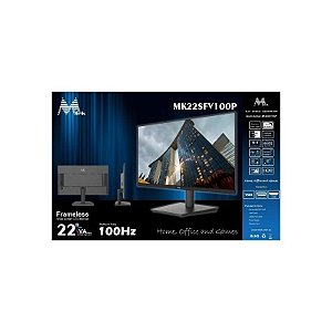 Monitor MTEK 22 HDMI Preto MK22SFV100P VA 100Hz Ultra Slim