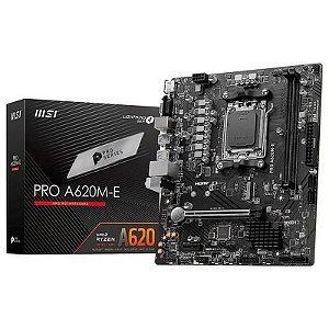 Placa Mãe MSI Pro A620M-e AM5 - Suporte DDR5 e Conexão VGA