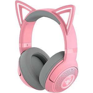 Fone De Ouvido Gamer Sem Fio Razer Kraken Kitty V2 Quartz - Edição Limitada
