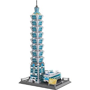 Conjunto de Blocos de Montar Taipei 101 - Arquitetura - 1512 Peças