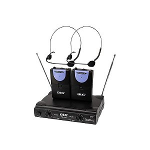 Microfone Sem Fio BLG TM-UT4 - Conjunto com 2 Microfones - Cor Preto