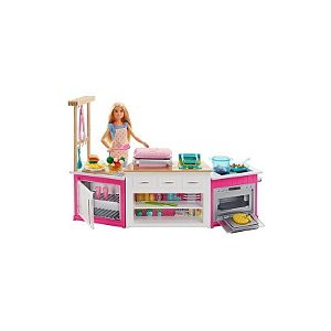 Boneca Barbie Mattel Conjunto de Cozinha Luxuosa