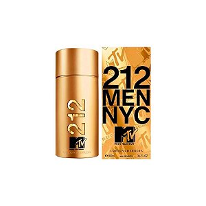 Perfume Carolina Herrera 212 Men NYC MTV Eau de Parfum 100ML - Fragrância Masculina sofisticada