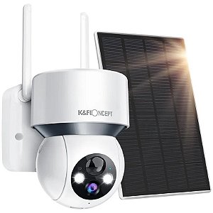 Câmera de Vigilância Solar K&F Concept DQ201 com Visão Noturna e Conectividade Inteligente