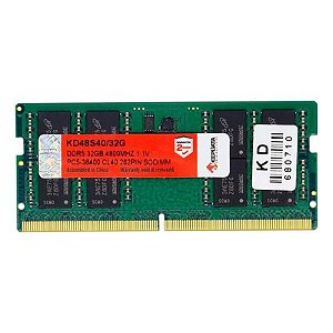 Memória RAM Keepdata 32GB DDR5 4800MT/s para Notebooks - KD48S40/32G
