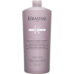 Shampoo Kérastase Chroma Absolu Bain Riche - 1L para Cabelos Coloridos e Sensibilizados