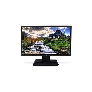 Monitor Acer V206HQL Abi HD 19.5 Preto - VGA. Design Slim. HD+ 1600x900. Economia de Energia