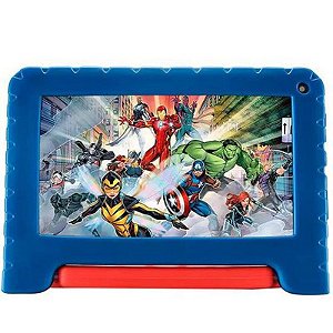Tablet Multilaser Avengers NB602 Infantil 7 Wi-Fi 2MP 2/32GB + Capa - Azul e Vermelho