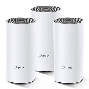 Roteador Wi-Fi Tp-Link Deco E4 Ac1200 - Kit Com 3 Unidades Para Cobertura Total