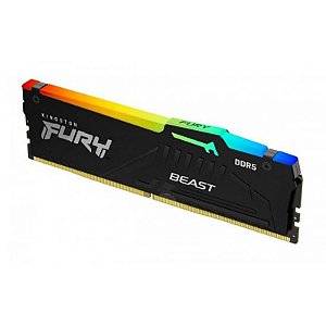 Memória RAM DDR5 32GB 5600 Kingston Fury Beast RGB Preta