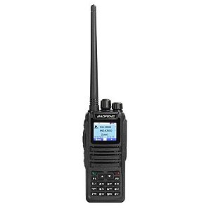 Rádio Comunicador Baofeng DM-1701UV - 10 KM de Alcance - 64 Canais - Cor Preta