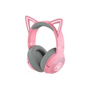 Fone De Ouvido Razer Kraken Kitty V2 Bluetooth Rgb Ears Quartz Edition Rz04 0486