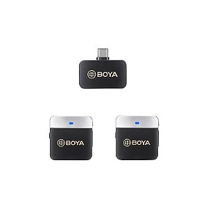 Microfone Sem Fio Boya BY-M1V4 Tipo-C Dual