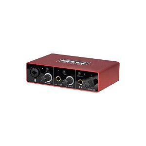 Interface de Áudio BLG B-X2 USB-C com Microfone - Vermelho e Preto