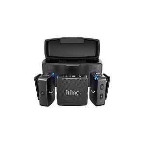 Microfone Sem Fio Fifine M9 - Preto, Alta Qualidade de Áudio e Conectividade Estável