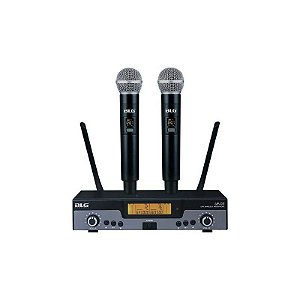Microfone Sem Fio BLG Dual UF-03 UHF para Áudio Profissional