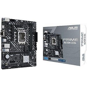 Placa Mãe Asus H610M-D D4 Prime - Socket 1700, HDMI/VGA, DDR4 e M.2