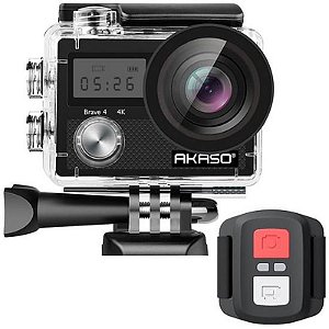 Câmera de Ação Akaso Brave 4 20MP 4K Wi-Fi - Modelo Preto