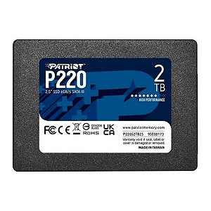 SSD Patriot P220 2TB 2,5 SATA 3 - P220S2TB25