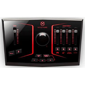 Interface de Streaming M-Audio M-Game Solo Mixer para Criadores de Conteúdo