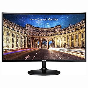 Monitor Curvo Samsung 23.5 Full HD LED LC24F390FHN 60Hz - Preto