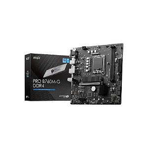 Msi Pro B760M-G Ddr4 Lga 1700 - Placa-Mãe Com Suporte Para Vga E Ddr4