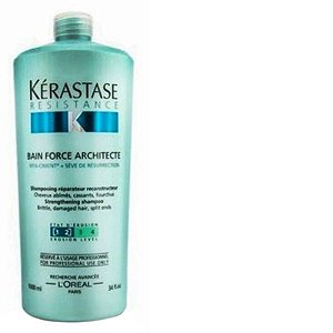 Shampoo Kérastase Resistência Bain Force Architecte 1000Ml - Força E Reparo Profundos