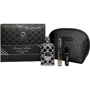 Kit De Perfume Orientica Oud Saffron Edp 80Ml + 10Ml Com Atomizador E Bolsa De Presente