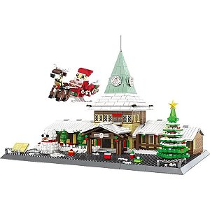 Conjunto de Blocos de Montagem Arquitetura Escritório do Papai Noel Wange - 6218 (2180 Peças)
