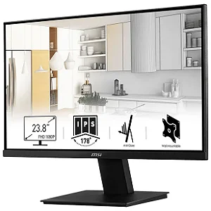 Monitor Profissional Msi 23.8 Full Hd 8Ms/75Hz Hdmi/Vga - Mp241X Preto