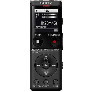Gravador de Voz Sony ICD-UX570F com 4GB - Gravação de Até 159 Horas - Preto